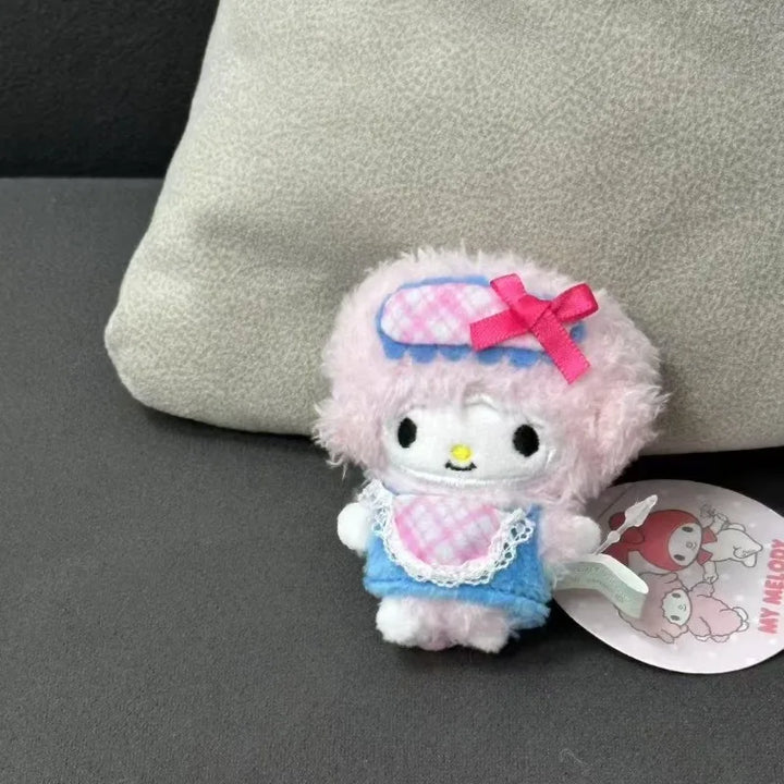 NEW Ctue My Melody Plushies My Sweet Piano Plush Keychain Sweet bowknot nurse Sanrio Piano Sheep Plush doll Keyring Bag Pendant
