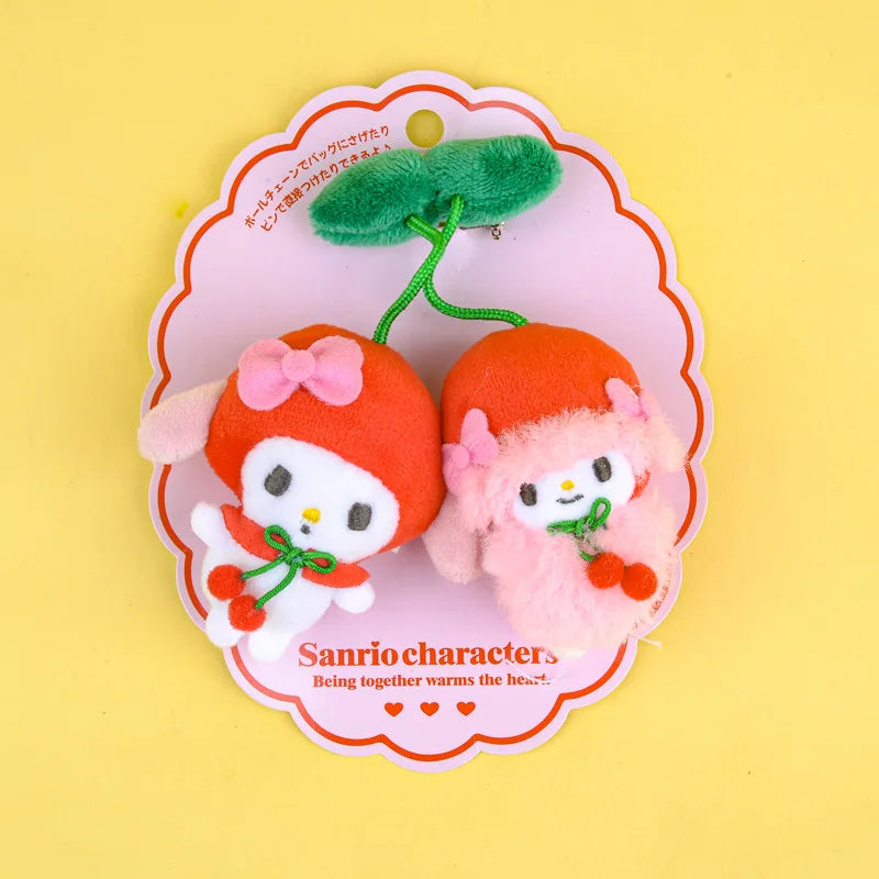Kawaii Sanrio My Sweet Piano Hello Kitty Plush Toy Keychain Brooch Cherry Pachacco Backpack Pendant Decoration Girl Holiday Gift