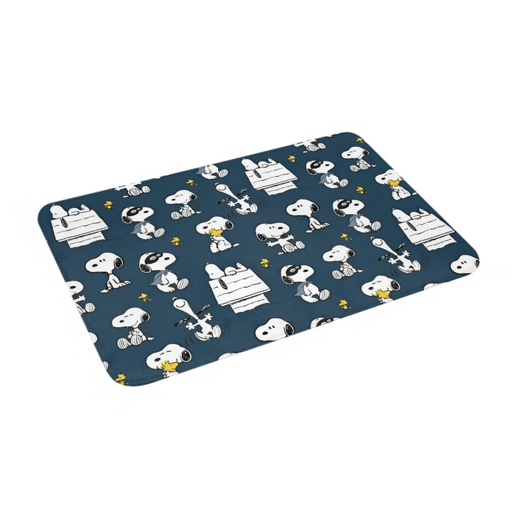 Snoopy Woodstock Merch Memory Foam Bath Mat Rug Non-Slip Soft Cartoon Bathroom Floor Rugs Carpet For Kitchen Shower Bath