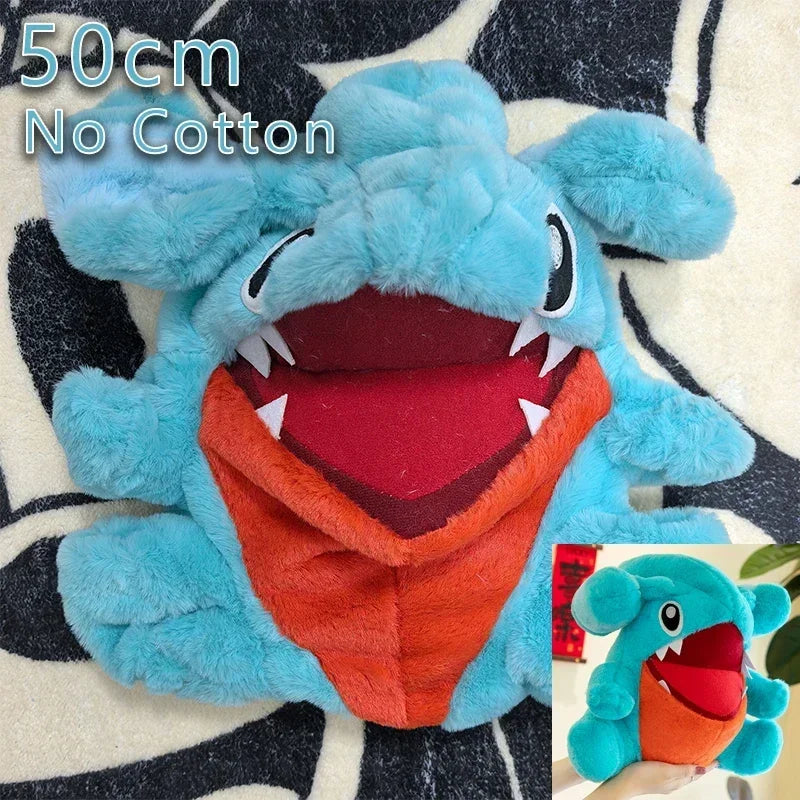 30/55cm Gible Huge Pokemon Anime Plush Toys Pokémon Griknot Gabite Kawaii Semi-finished Leather Holster Pillow Gift for Kids