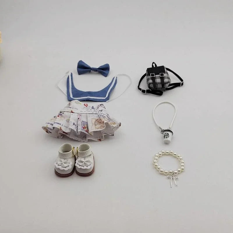 For 17CM Labubu Doll Clothing Creative Design Navigation Clothing Unique Handmade Suit Exquisite Clothing Matching Accessories