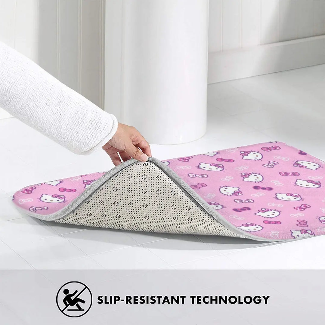 Hello Kitty Cartoon Memory Foam Bathroom Rugs Ultra Soft Non-Slip Carpet Bath Mat Water Absorbent for Shower Tub