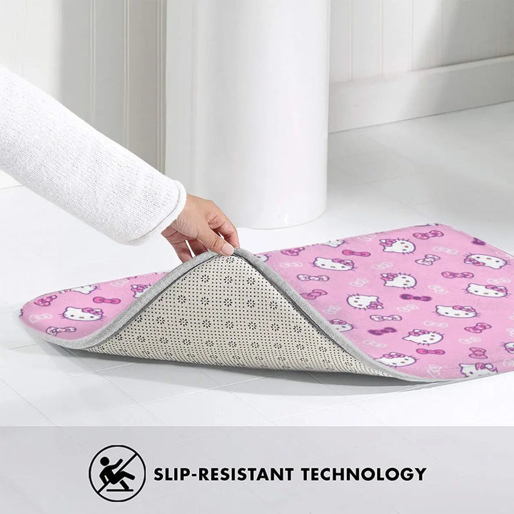 Hello Kitty Cartoon Memory Foam Bathroom Rugs Ultra Soft Non-Slip Carpet Bath Mat Water Absorbent for Shower Tub