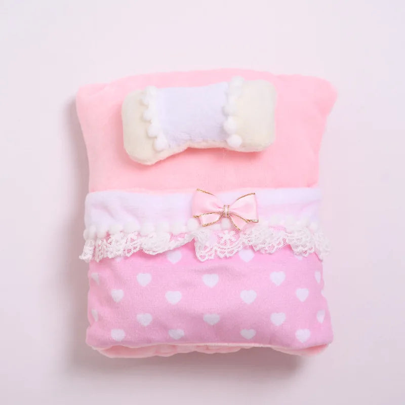 15/17cm Labubu 1st-3rd Gen Pendant Set: Doll Clothing, Mini Bed, Sleeping Bag, Pillow & Quilt Accessories