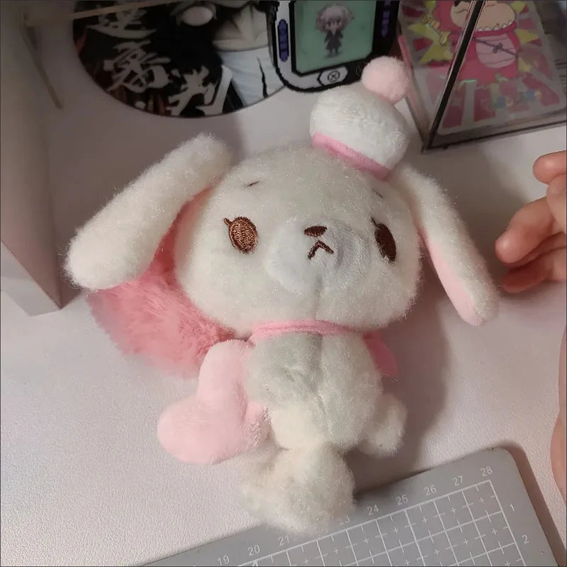 Kawaii Sanrio Sugarbunnies Plush Toys Cartoon Keychain Doll Cute Sweet Backpack Pendant Decoration Girl Birthday Creative Gift