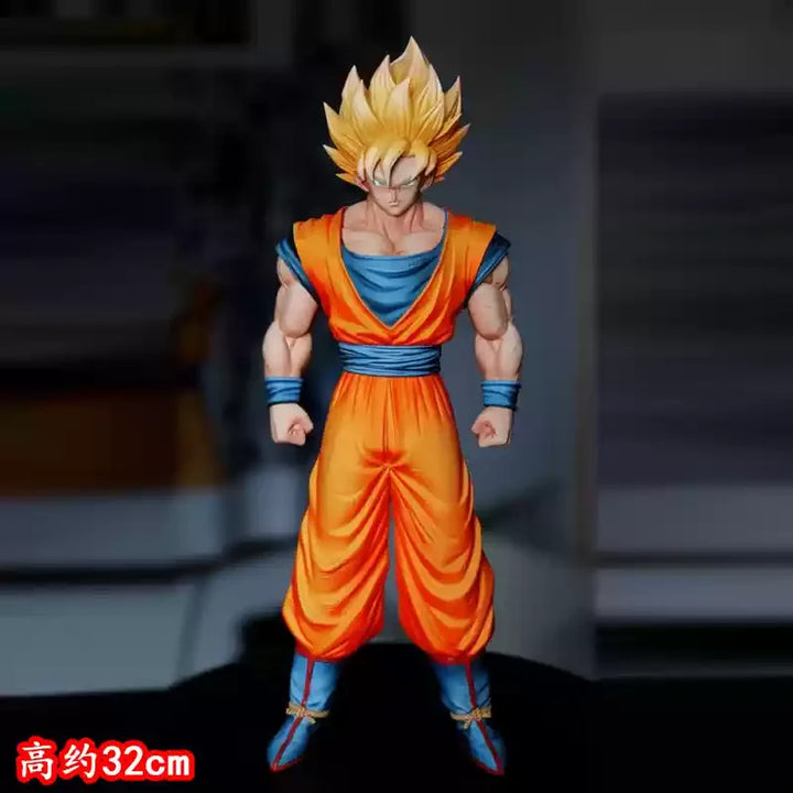 In Stock Hy Dragon Ball Son Goku Ssj1 Figure Super Saiyan Goku Action Figures Ssj2 32cm Pvc Statue Collection Model Toy Gift