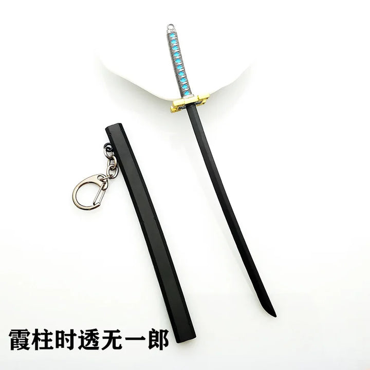 Mini Sword With Sheath China Ancient Sword Zinc Alloy Tang Hengdao Han Sword Weapon Model Keychain Pendant Cosplay Accessories