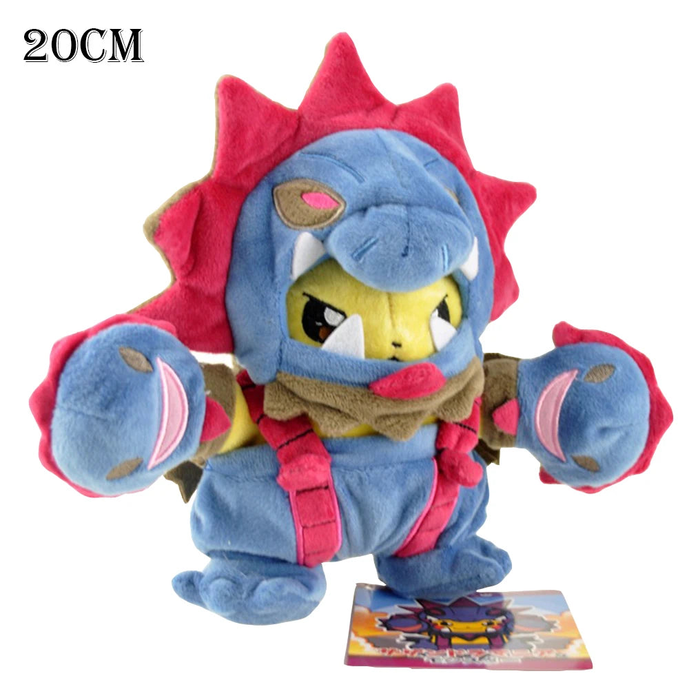 Cos Eevee Pikachu Cosplay Plush Toys Pikachu Peluche Mimikyu Lucario Charizard Garchomp Stuffed Animal Doll Collectible Gift