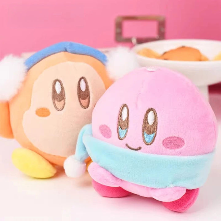 Cartoon Kirby‌/‌Waddle Dee‌ Plush Pendant Keychain Back Packaging Ornament Soft Cute Cartoon Toys for Friends Christmas Gifts