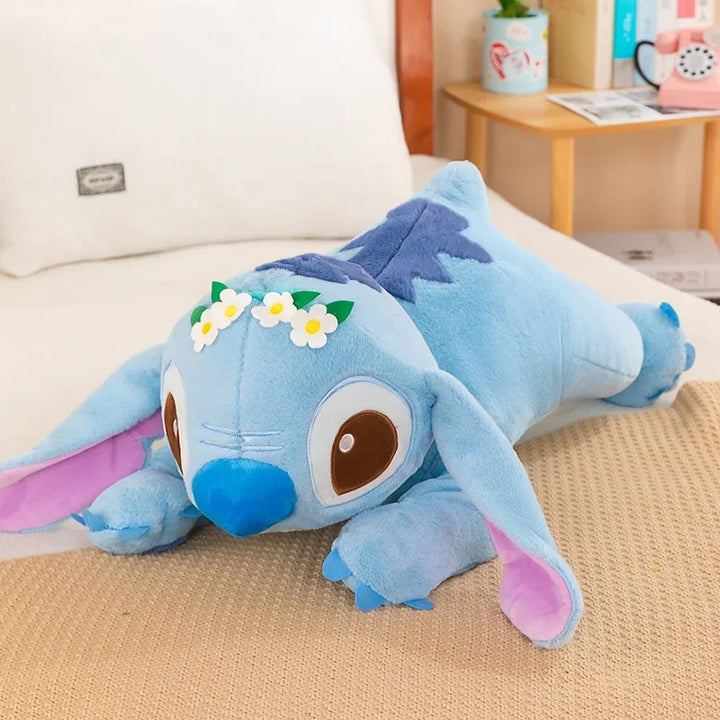 Lilo and Stitch Disney Plush Toys Prone Cute 55/80cm Anime Stich Doll Stuffed Plushie Angel Pillow Soft Gift for Children Kawaii