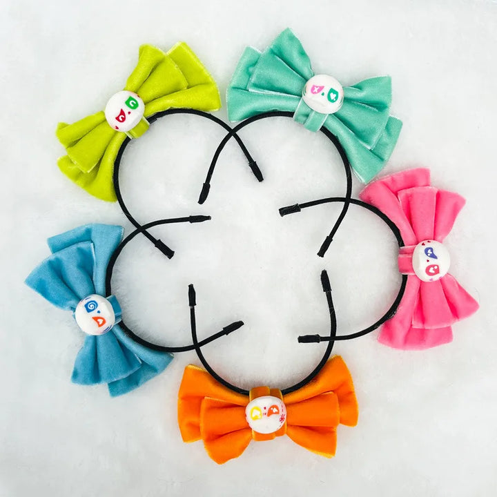 Doll Clothes Only 17cm/15cm Sitting Party Series 1-3 Labubu Leopard Print Dress with Velvet Skull Bow Hair Hoop Accessory Toy