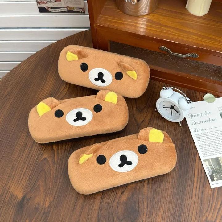 Cute Rilakkuma Plush Glasses Box Sunglasses Protection Box Anti-fall and Pressure Storage Box for Boys and Girls Holiday Gifts