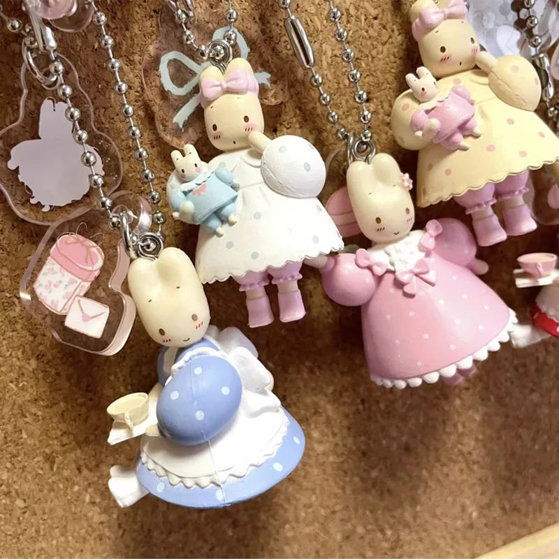 Kawaii Sanrio Marroncream Cartoon Girl's Heart Bag Keychain Pendant Toy Cute Doll Accessories Friends Birthday Gifts Peripheral