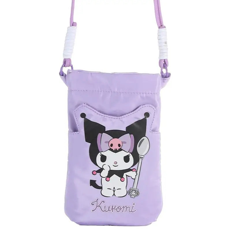 Sanrio Hello Kitty Cinnamoroll Kawaii Cartoon My Melody Crossbody Phone Bag Children's Storage Bag Birthday Gift Peripherals