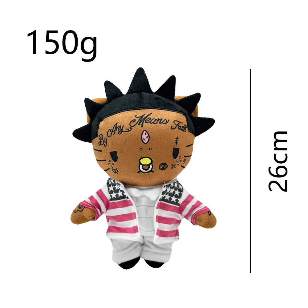 2025 New Hello Kitty Lil peep Kanye Tylerthecreator Plush Toy Doll with Clothes Stuffed Soft Plush Toys Fans Collect Gifts