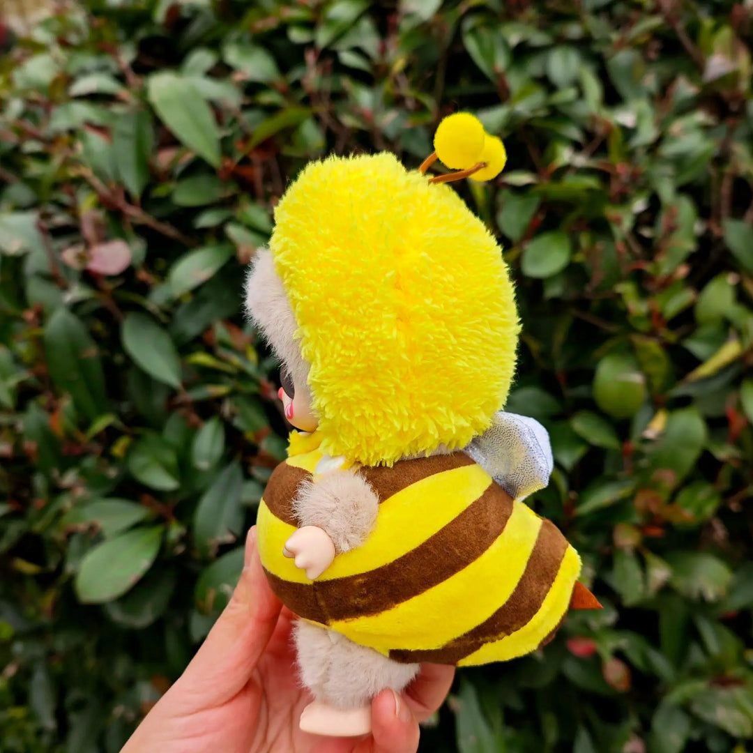 17cm Labubu II Idol Doll Sitting At A Party Transformed into Little Bee Baby Clothing Korean Kpop Exo Clothing, DIY Gift