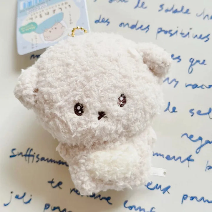 cartoon Rilakkuma plush keychain kawaii cry dog Doll Plush Toy negative dog relax bear backpack charm Women's Bag Pendant Gift