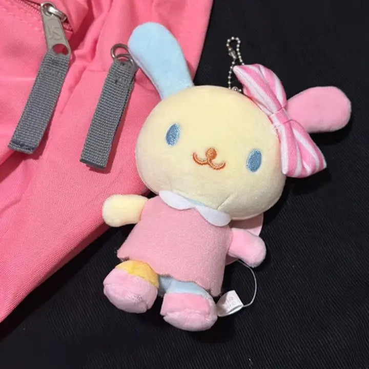 Kawaii Sanrio U-Sa-Ha-Na Rabbit Plush Doll Keychain Girl Bag Pendant Keychains Decoration Cute Doll Pendant Toy Children Gift