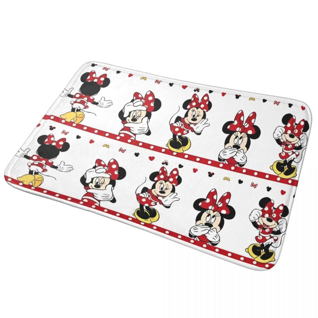 Cute Minnie Cartoon Bathroom Rugs Mat Quick Dry Mickey Bath Rugs Mats Carpet Non-Slip for Shower Tub