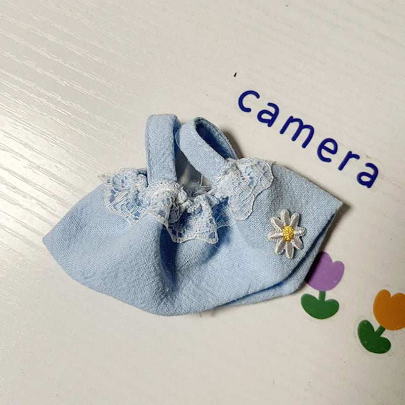 Cute Mini Plush Doll'S Fresh & Chic Sleeveless Dress 15/17cm Labubu I II III Idol Dolls Accessories For Sitting Party Clothing