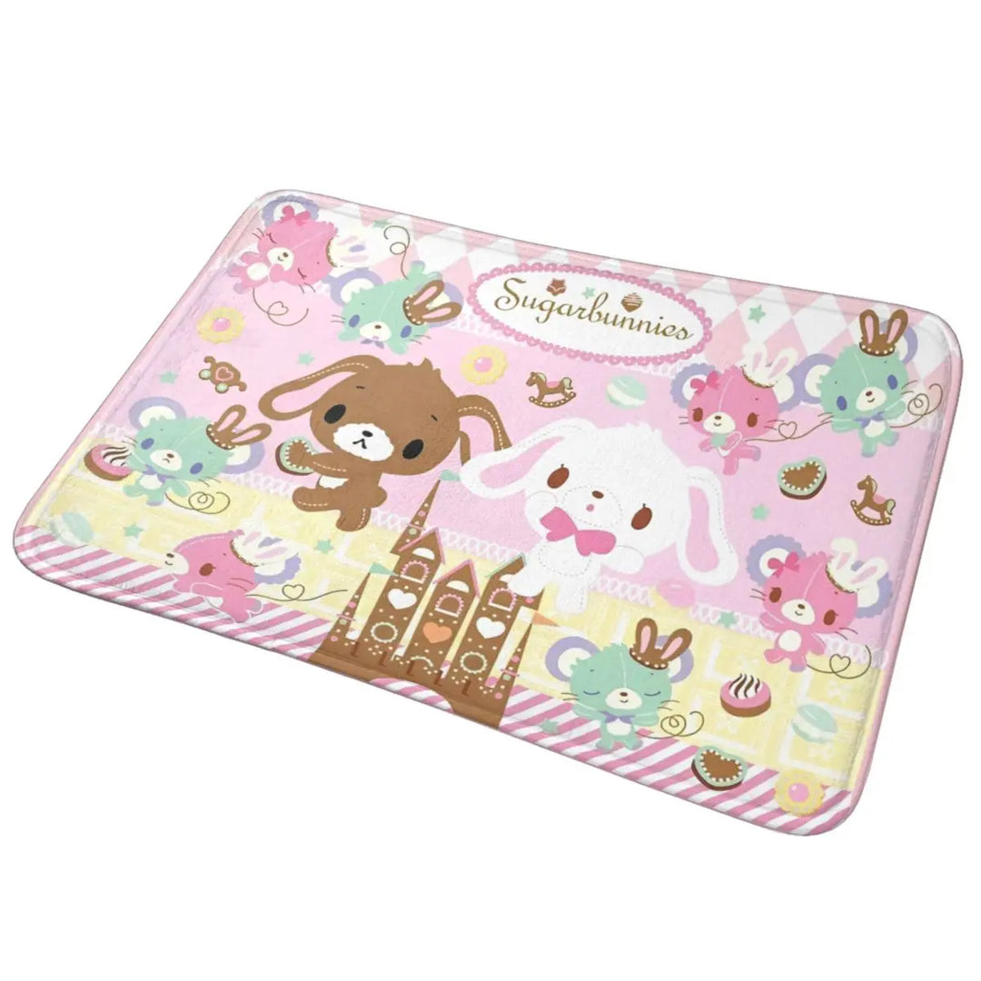 Cartoon Sugarbunnies Memory Foam Bathroom Rugs Ultra Soft Non-Slip Carpet Bath Mat Water Absorbent for Kitchen Shower