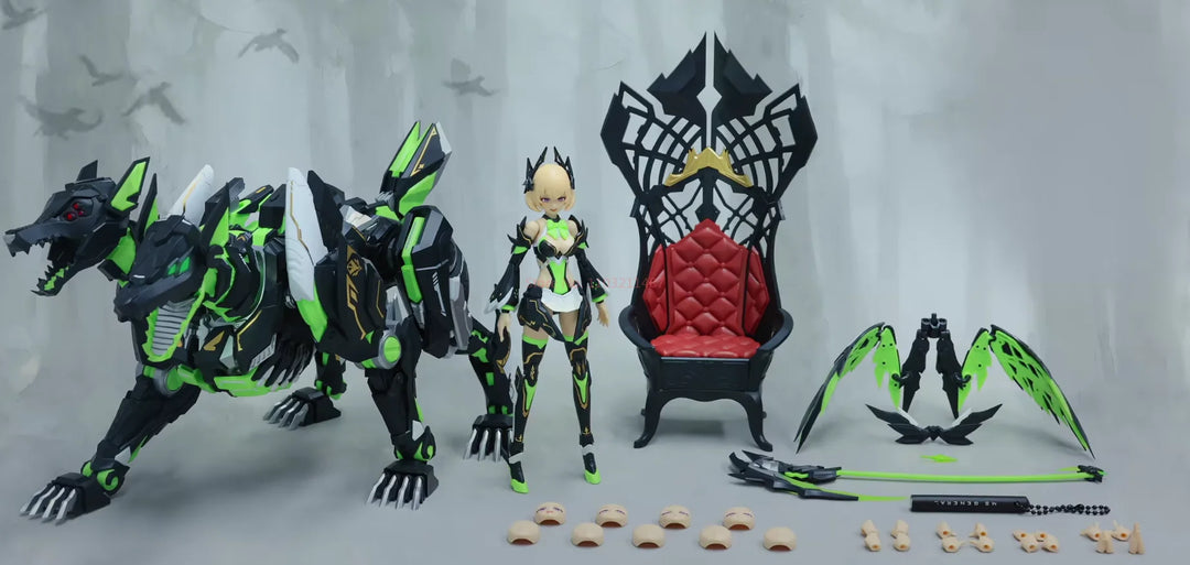 Ms General Sin Envy Action Figure Assembly 1/10 Mecha Girl Mobile Suit Noctilucent Original Assemble Customized Model Toys