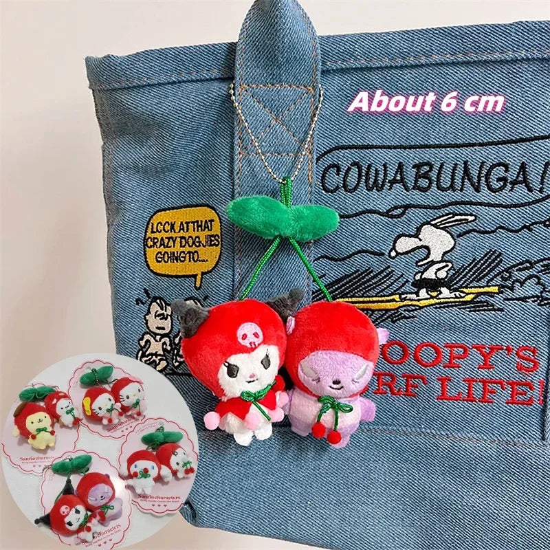 Cherry Sanrio Kawali Kuromi My Sweet Piano Hello Kitty Plush Toy Keychain Brooch Pachacco Backpack Pendant Decoration Girl Gift
