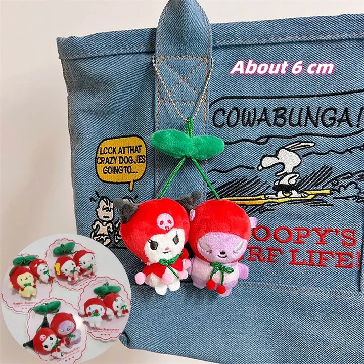 Cherry Sanrio Kawali Kuromi My Sweet Piano Hello Kitty Plush Toy Keychain Brooch Pachacco Backpack Pendant Decoration Girl Gift