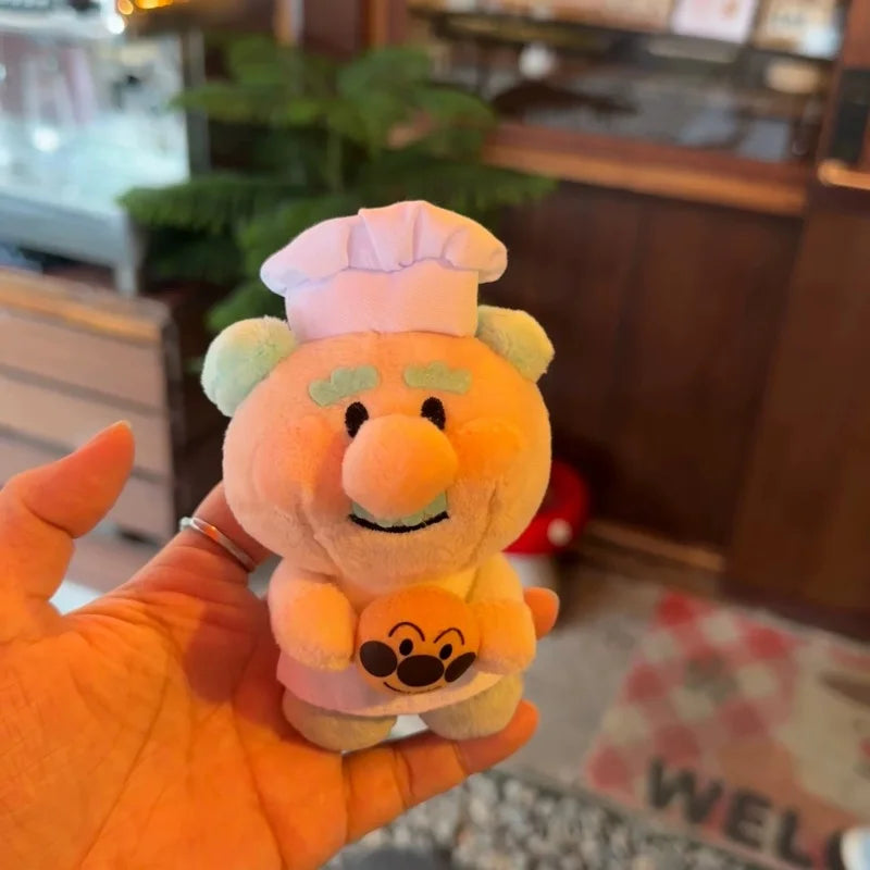 Anime Anpanman Plush Doll Pendant Cute Grandpa Jam Plush Stuffed Toy Backpack Pendant Cartoon Jam Ojisan Cute Decoration Pendant