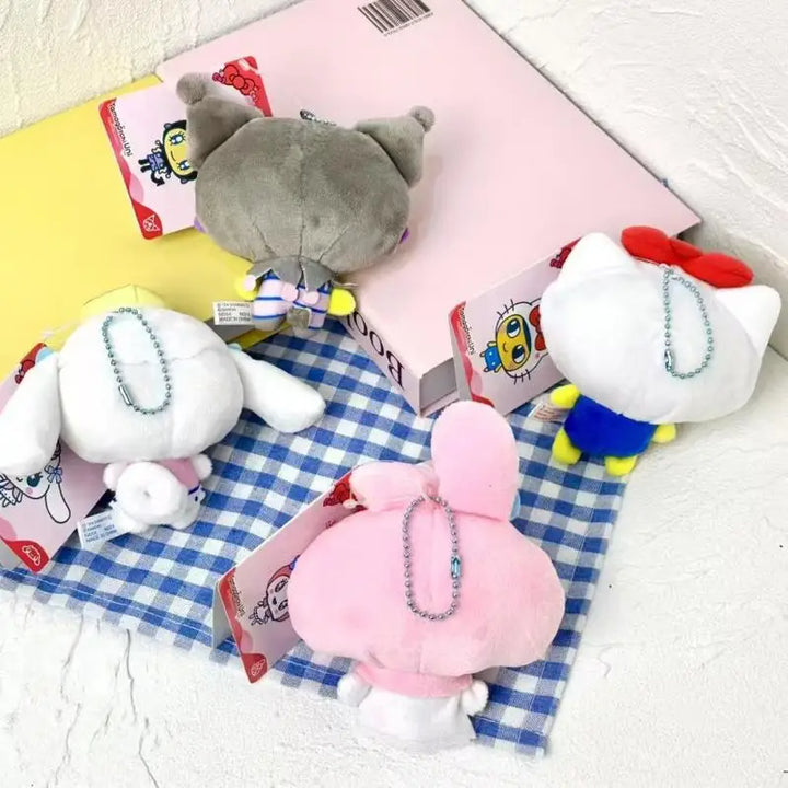 Kawaii Sanrio Kuromi Hello Kitty Cartoon Creative Cute Cinnamoroll Plush Toys Backpack Keychain Boy and Girl Birthday Gifts
