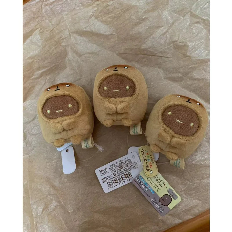 kawaiiSumikko Gurashi Sanx Toast Plush Keychain Rilakkuma Backpack Pendant cute Anime Collectibles  for Kids Birthday Gifts