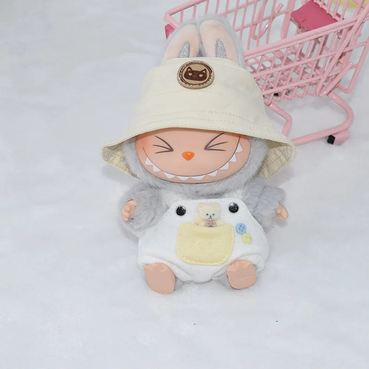 Labubu Doll Hat 15/17cm Plush Doll'S Accessories Bucket Hat Sitting Party Labubu I II Idol Dolls Hat
