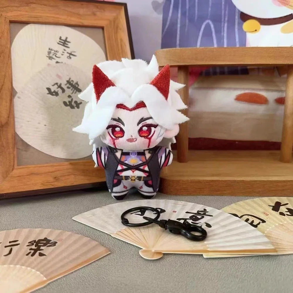 Genshin Impact Plush Shikanoin Heizou Keqing Diluc Klee Anime Stuffed Doll Starfish Body Cartoon Figure Pendant Toys