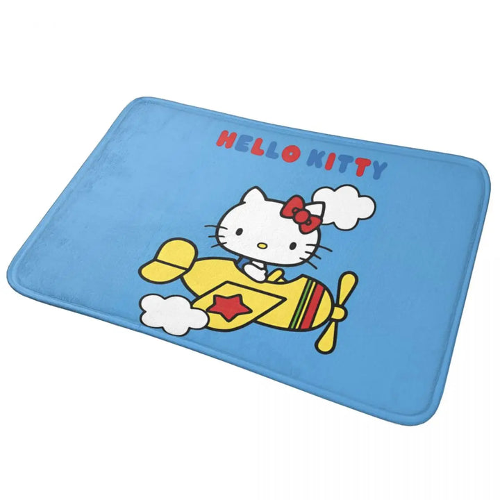 Hello Kitty Punk Music Memory Foam Bath Mat Rug Non-Slip Quick Dry Bathroom Floor Rugs Carpet For Bath Entrance Door Doormat