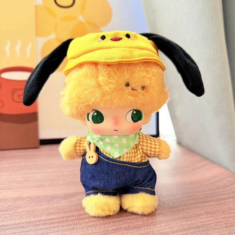 DIMOO WORLD Doll Box Pendulum Accessories Doll Clothes Baby Clothes Pink Pig Yellow Duck Set 15/17cm Labubu Doll Clothes