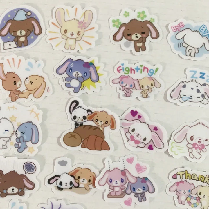 Transparent Sugarbunnies Stickers 40 Pieces Set Cartoon Anime Rabbit Kawaii Cute Sticker Mobile Phone Book Decor