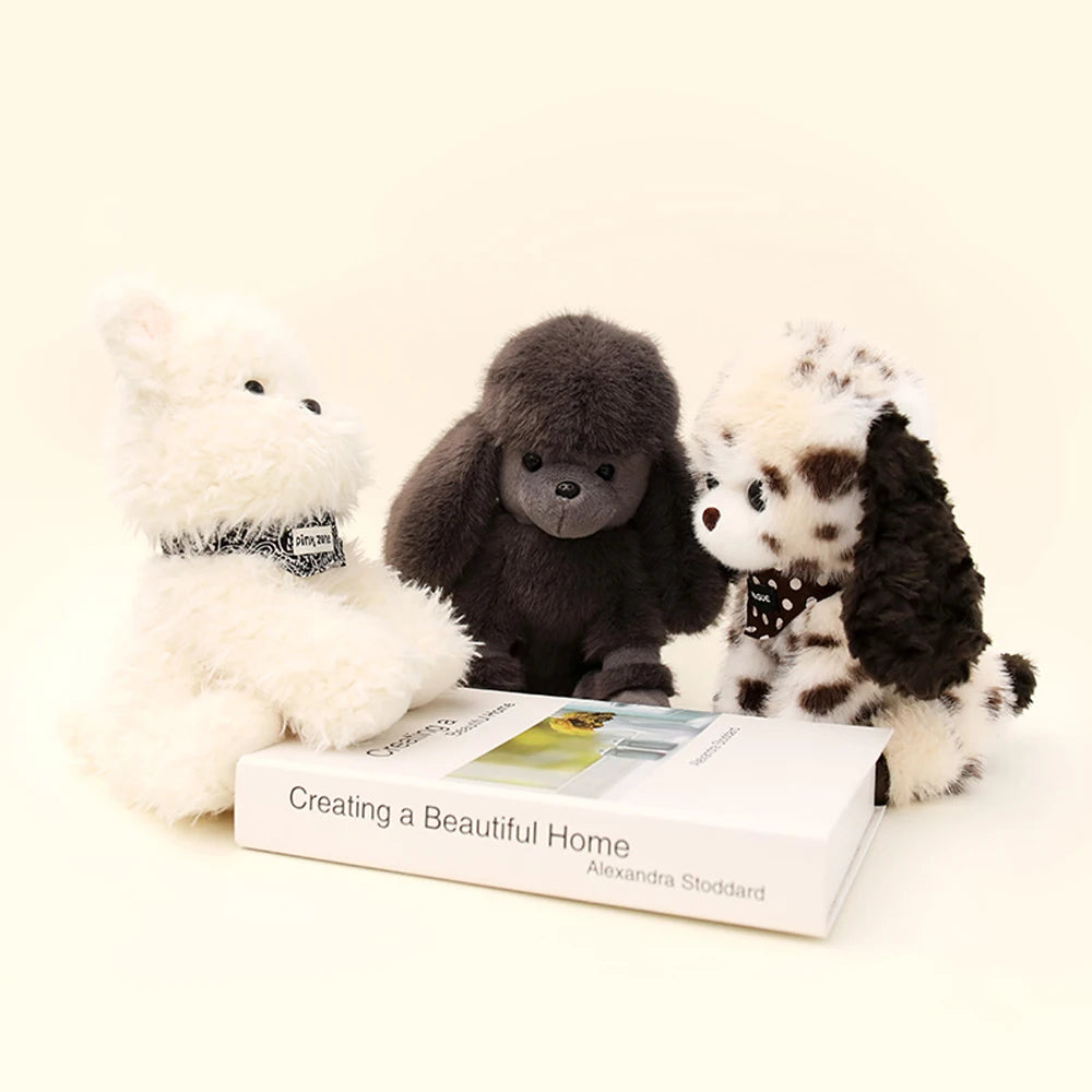 Kawaii 20cm Poodle Stuffed Farm Animal Scottish West Highland Puppy Plush Toys Dotted Dalmatian Dog Soft Dolls Cute Gift Friend