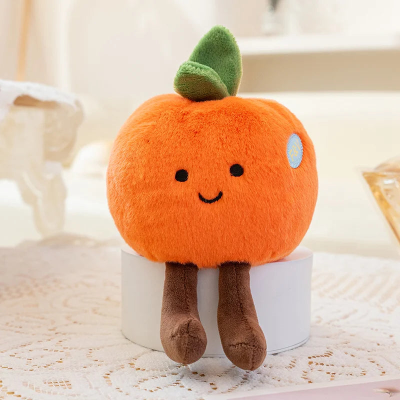 Cartoon Kiwi Fruit Plush Toys Squishy Mangosteen Soft Dolls Pineapple Durian Stuffed Toys Watermelon Plushie Pitaya Pear Orange