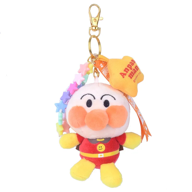 Kawaii Anpanman Baikinman Cute Cartoon Plush Toys Keychain Accessories Backpack Pendant cute Stuffed Doll girl Birthday Gift