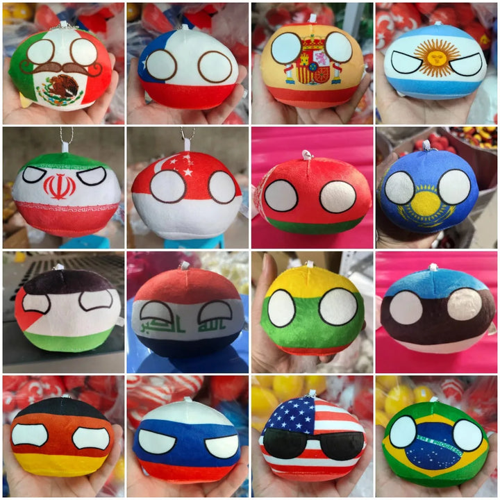 10cm Country Ball Singapore Plush Toy Polandball Pendant 70 styles Country Balls Countryball Stuffed Doll Toy Xmas Gift for Kids