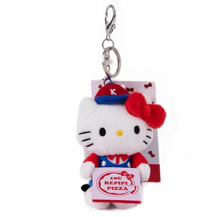 Kawaii Sanrio Hello Kitty Plush Toys Backpack Pendant Cartoon Stuffed Doll Keychain Accessories Girl Birthday Creative Gifts