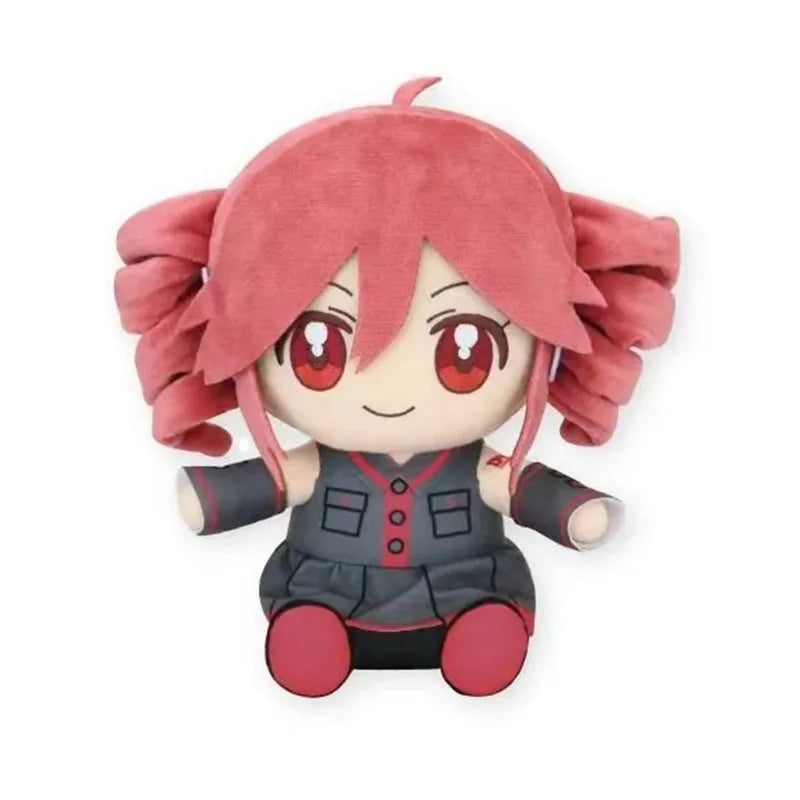 20cm Anime Kasane Teto Plush Doll Soft Cotton Doll Cartoon Doll Bedroom Ornaments Soft Pillow for Fans and Friends Holiday Gifts