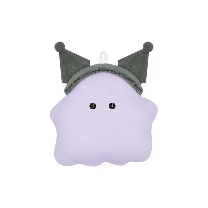 Sanrio Kawaii Kuromi My Melody Cartoon Halloween Bean Eye Ghost Plush Toy Cinnamoroll Keychain Bag Pendant Friends Festival Gift