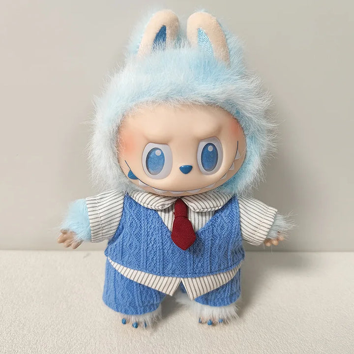 Labubu Doll Clothes College Style Set For 15-17cm Ropa 3.0 Labubu V1 V2 V3 Clothes Sitting Party Accessories