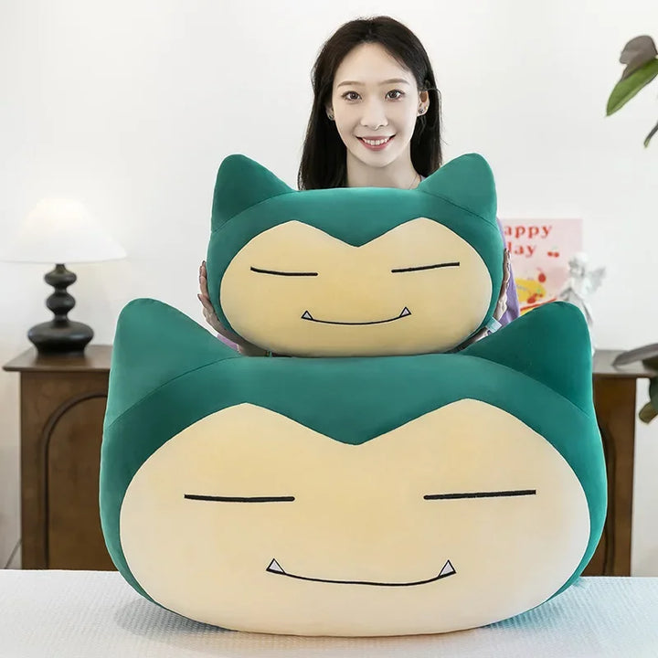 35-55cm Pokemon Anime Snorlax Plush Toy Pillow Cute Cartoon Snorlax Doll Huge Car Cushion Sleep Pillow for Kids Birthday Gift