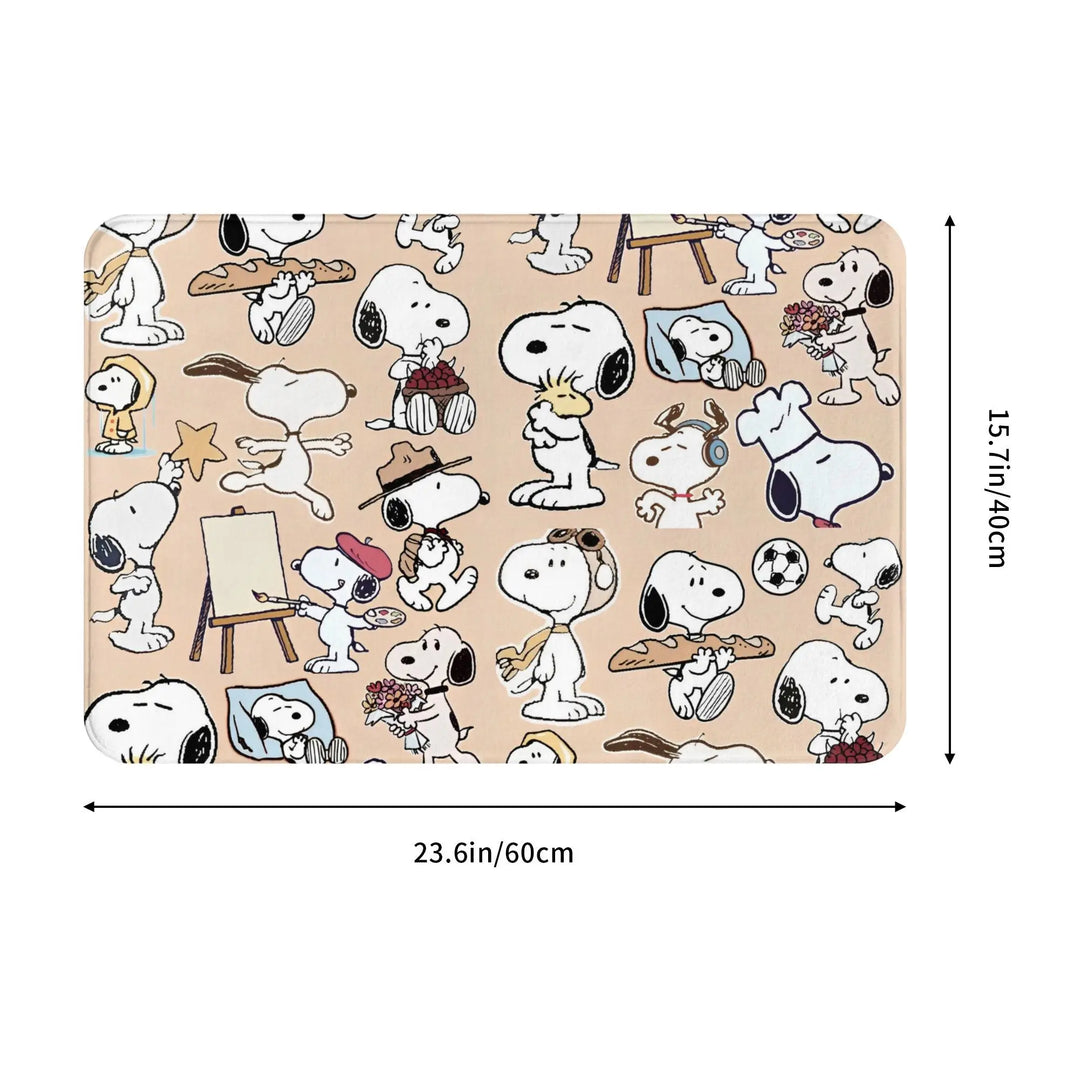 Cute Cartoon Snoopy Memory Foam Bath Mat Rug Non-Slip Water Absorption Bathroom Floor Rugs Carpet For Bath Entrance Door Doormat