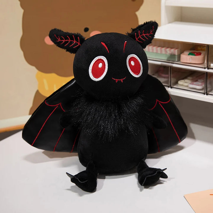 Cute Dark Moth Plush Toy Stuffed Moth Soft Doll Halloween Plush Kids Toy Home Decor