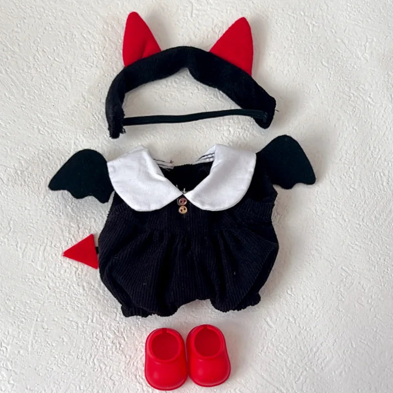 Labubu Doll Clothes Shawl Set Trend Halloween For 15-17cm Ropa 3.0 Labubu V1 V2 V3 Clothes Sitting Party Accessories