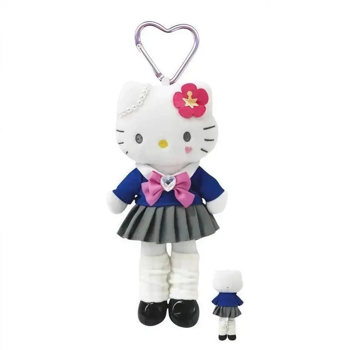 15Cm Kawaii Sanrio Long Legs Heisei Hot Girl Hello Kitty nic Plush Keychain my melody Pendant Cartoon Doll Toy Bag Pendant Gift