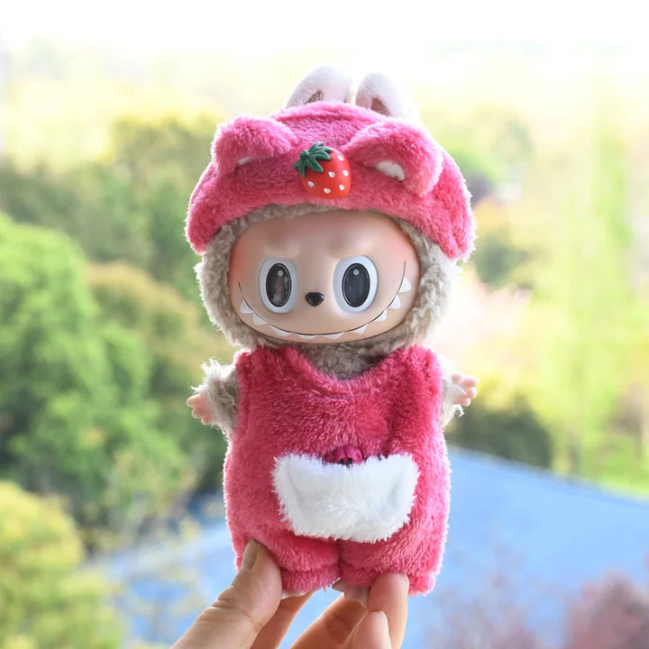 17cm Cute Mini Plush Doll'S Clothes Snowman Duck Elephant Panda Bunny Outfit Accessories For Korea Kpop Exo Labubu Idol Dolls